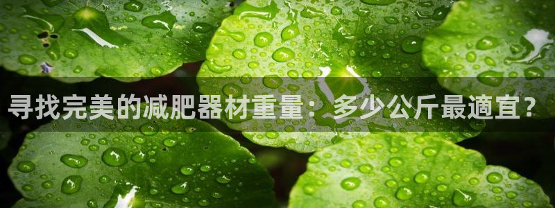 富联申购中签时间：寻找完美的减肥器材重量：多少公斤最